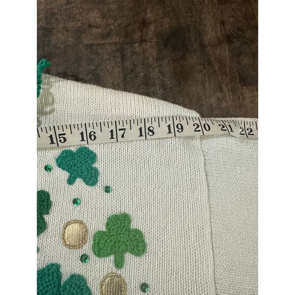 Vintage Phillip Jane Gordon Saint Patrick’s Day Holiday Sweater Shamrocks Size S - Picture 11 of 11